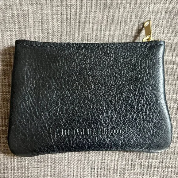 Portland Leather double zip wallet - pebbled black - Picture 4 of 4